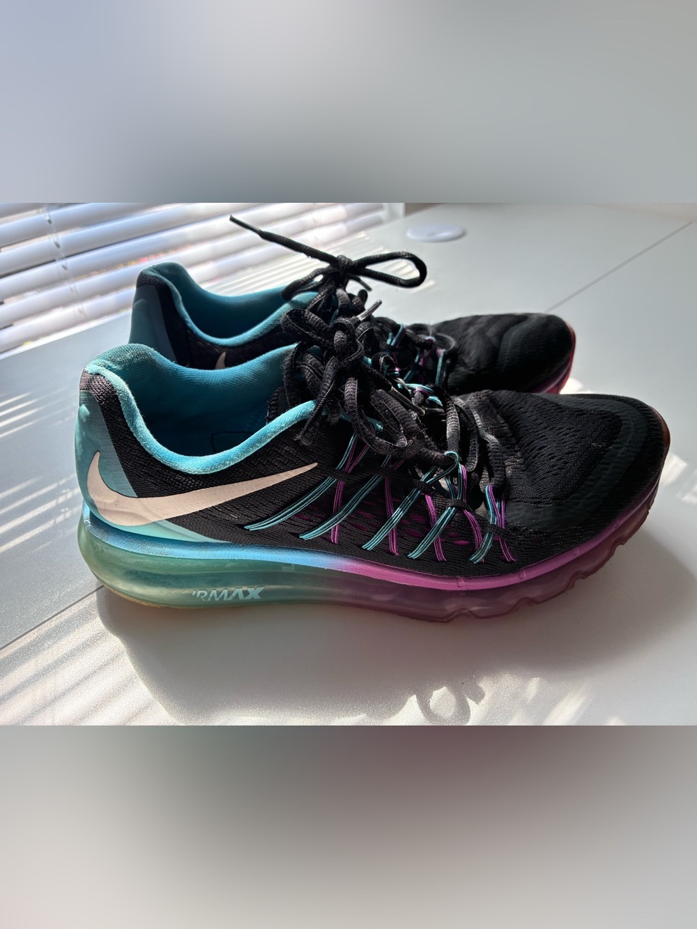 Nike Air Max 2015 Black Clearwater women’s Size 7.5 Running Shoes 698903-004